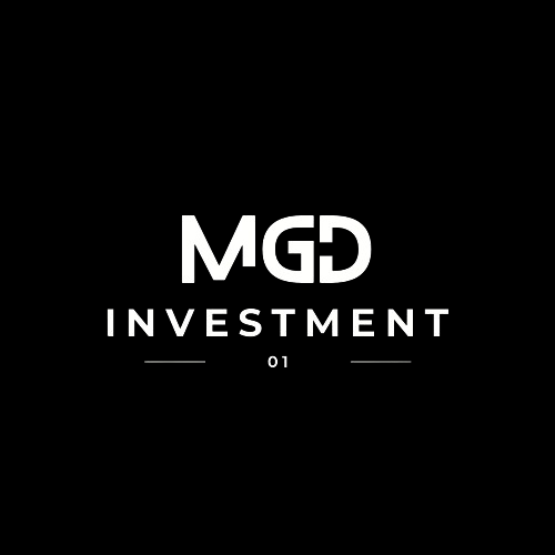 MGD Investment logo with stylized MGD letters in modern font, conveying professionalism and trust, on a clean background
